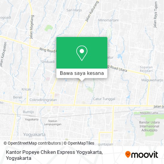 Peta Kantor Popeye Chiken Express Yogyakarta