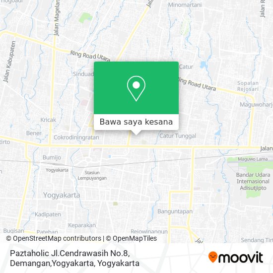Peta Paztaholic Jl.Cendrawasih No.8, Demangan,Yogyakarta