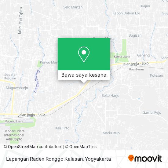 Peta Lapangan Raden Ronggo,Kalasan