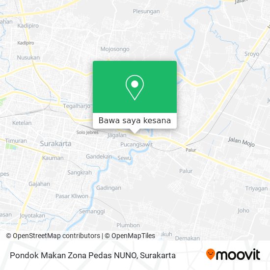 Peta Pondok Makan Zona Pedas NUNO