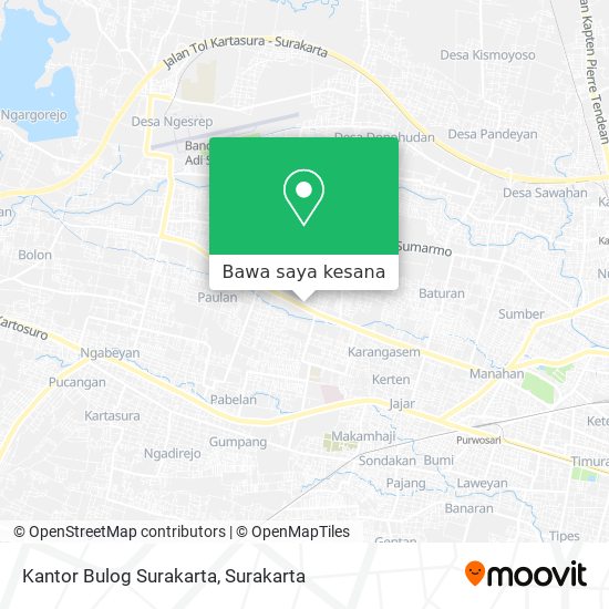 Peta Kantor Bulog Surakarta