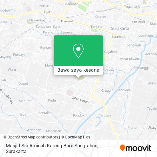 Peta Masjid Siti Aminah Karang Baru Sangrahan