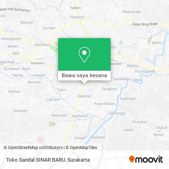 Peta Toko Sandal SINAR BARU