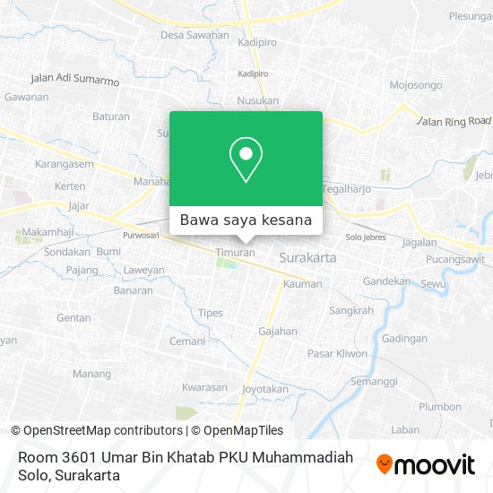 Peta Room 3601 Umar Bin Khatab PKU Muhammadiah Solo