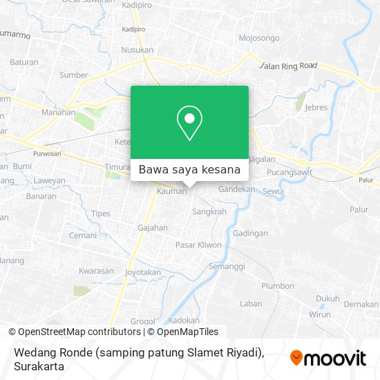 Peta Wedang Ronde (samping patung Slamet Riyadi)