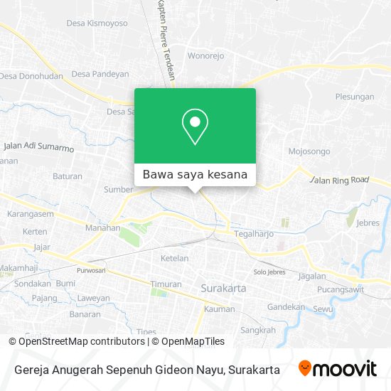 Peta Gereja Anugerah Sepenuh Gideon Nayu