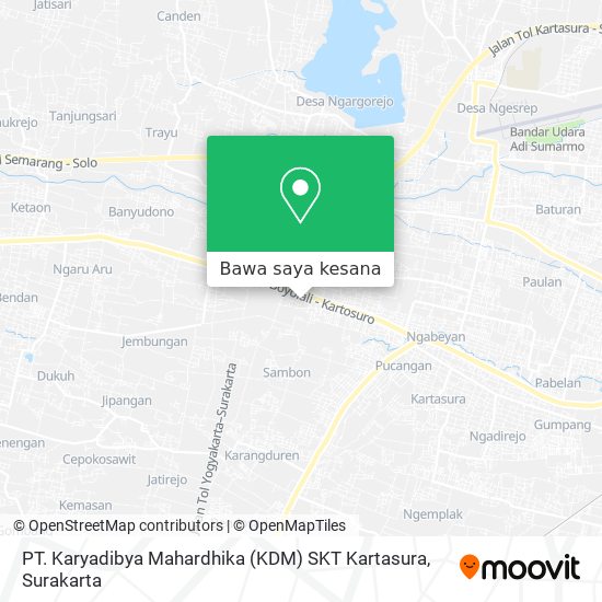 Peta PT. Karyadibya Mahardhika (KDM) SKT Kartasura