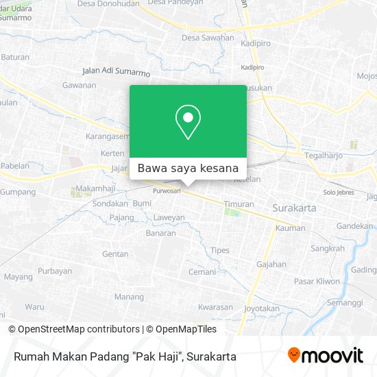 Peta Rumah Makan Padang "Pak  Haji"