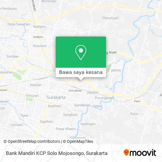 Peta Bank Mandiri KCP Solo Mojosongo