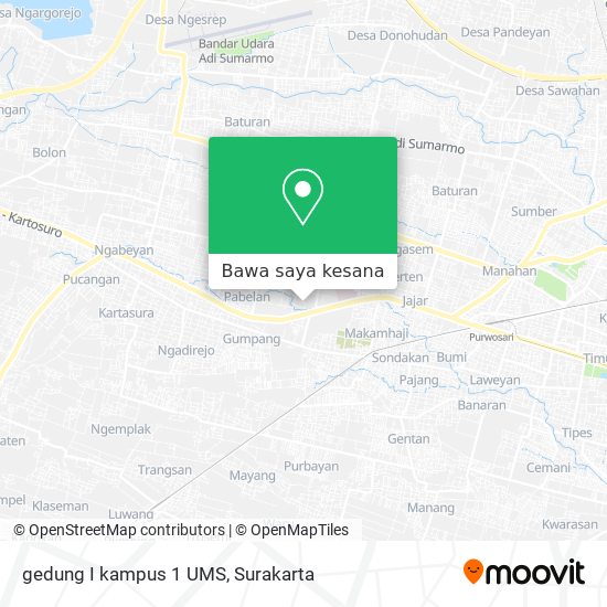Peta gedung I kampus 1 UMS