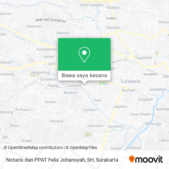 Peta Notaris dan PPAT Felix Johansyah, SH