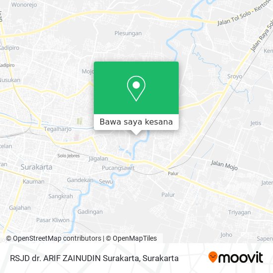 Peta RSJD dr. ARIF ZAINUDIN Surakarta