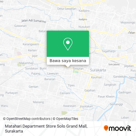 Peta Matahari Department Store Solo Grand Mall