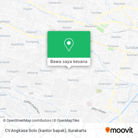 Peta CV.Angkasa Solo (kantor bapak)