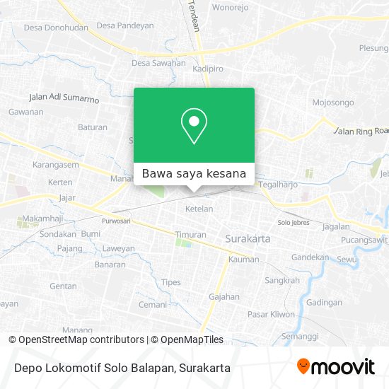 Peta Depo Lokomotif Solo Balapan