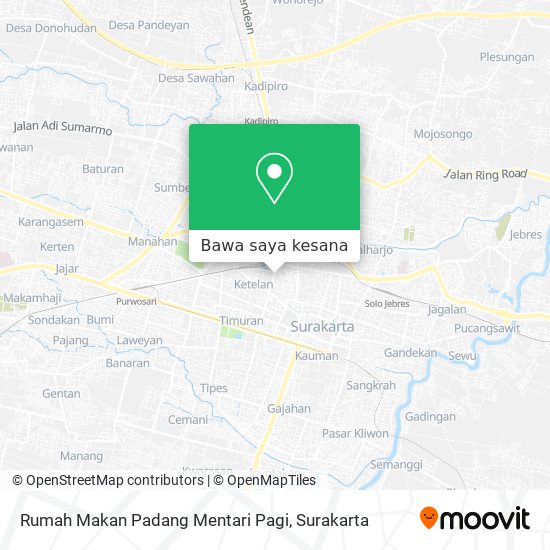 Peta Rumah Makan Padang Mentari Pagi