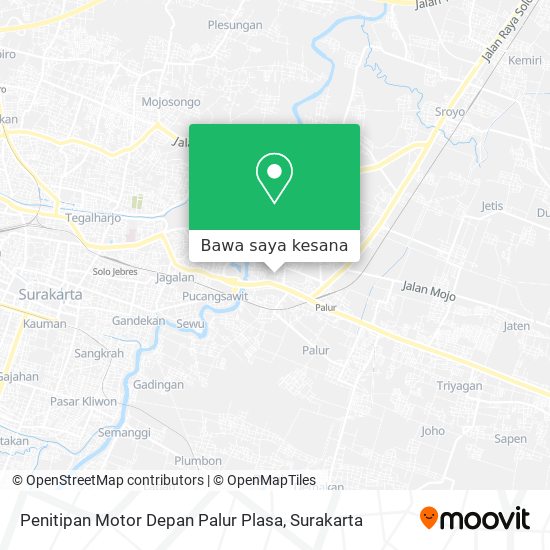 Peta Penitipan Motor Depan Palur Plasa