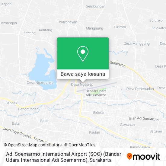 Peta Adi Soemarmo International Airport (SOC) (Bandar Udara Internasional Adi Soemarmo)