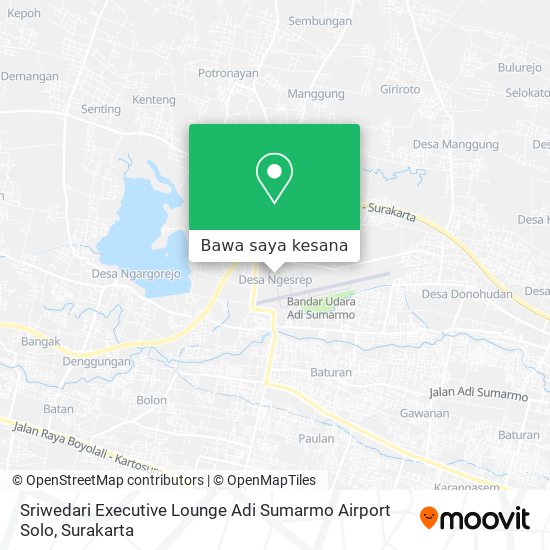 Peta Sriwedari Executive Lounge Adi Sumarmo Airport Solo