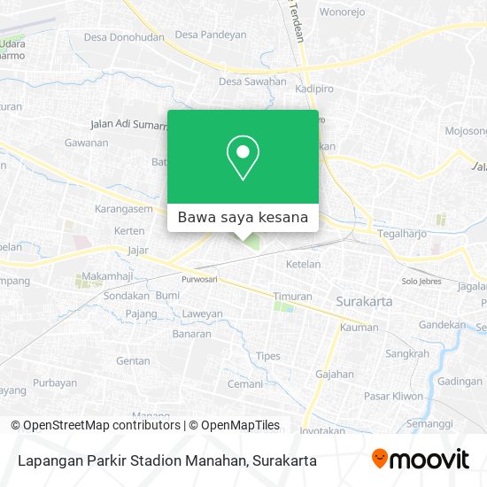 Peta Lapangan Parkir Stadion Manahan
