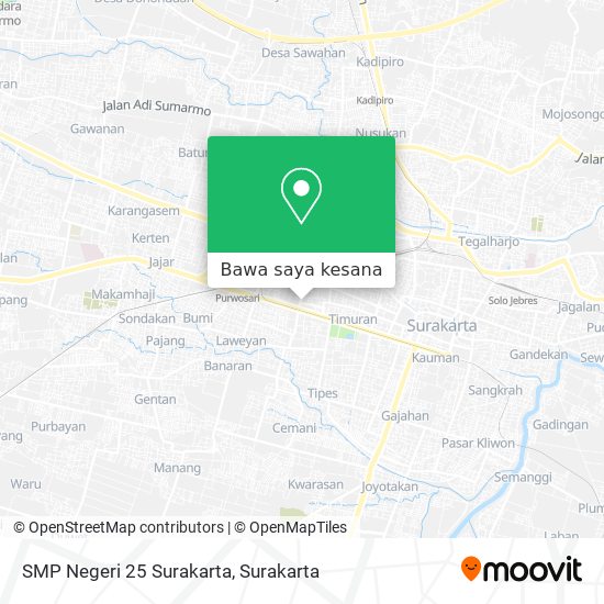 Peta SMP Negeri 25 Surakarta
