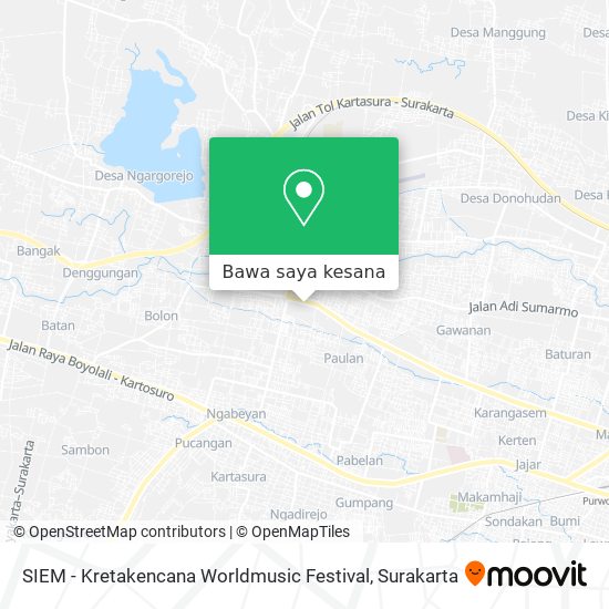 Peta SIEM - Kretakencana Worldmusic Festival