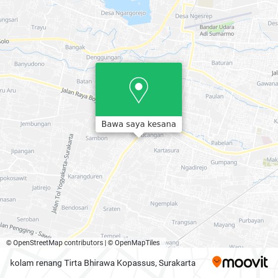 Peta kolam renang Tirta Bhirawa Kopassus