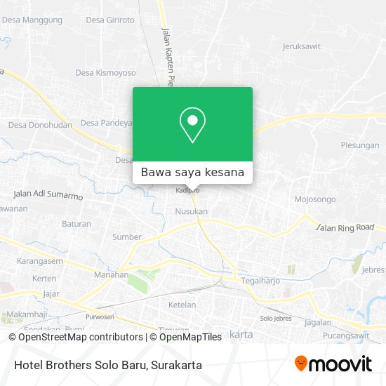 Peta Hotel Brothers Solo Baru