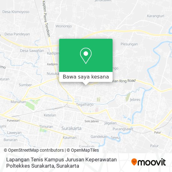 Peta Lapangan Tenis Kampus Jurusan Keperawatan Poltekkes Surakarta