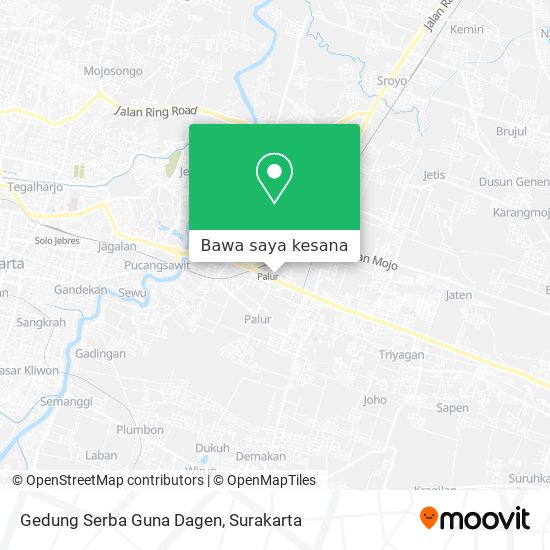 Peta Gedung Serba Guna Dagen