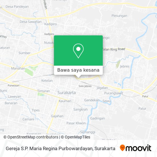 Peta Gereja S.P. Maria Regina Purbowardayan