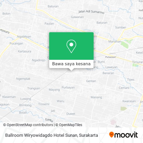 Peta Ballroom Wiryowidagdo Hotel Sunan