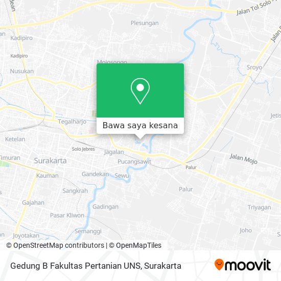 Peta Gedung B Fakultas Pertanian UNS