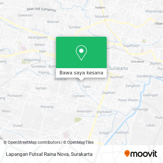 Peta Lapangan Futsal Raina Nova