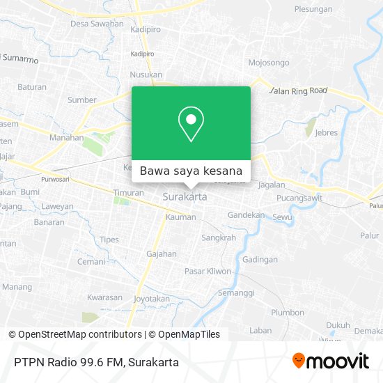 Peta PTPN Radio 99.6 FM