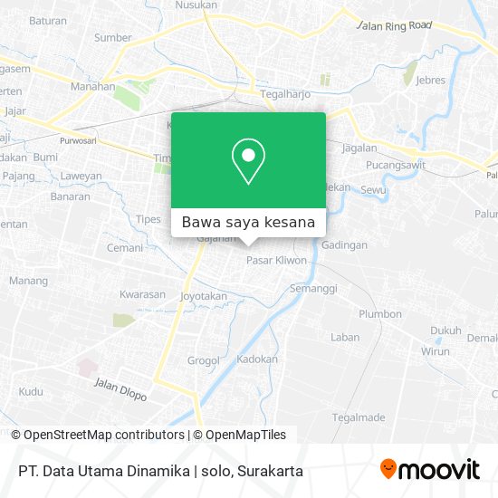 Peta PT. Data Utama Dinamika | solo