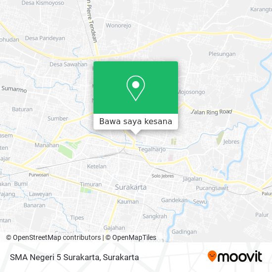Peta SMA Negeri 5 Surakarta