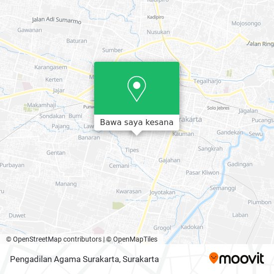 Peta Pengadilan Agama Surakarta
