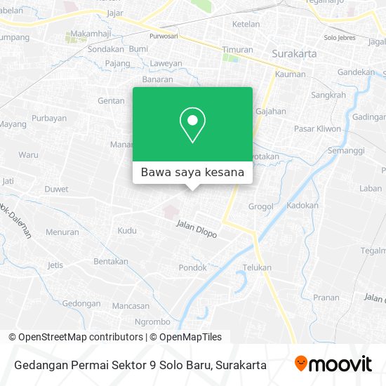 Peta Gedangan Permai Sektor 9 Solo Baru