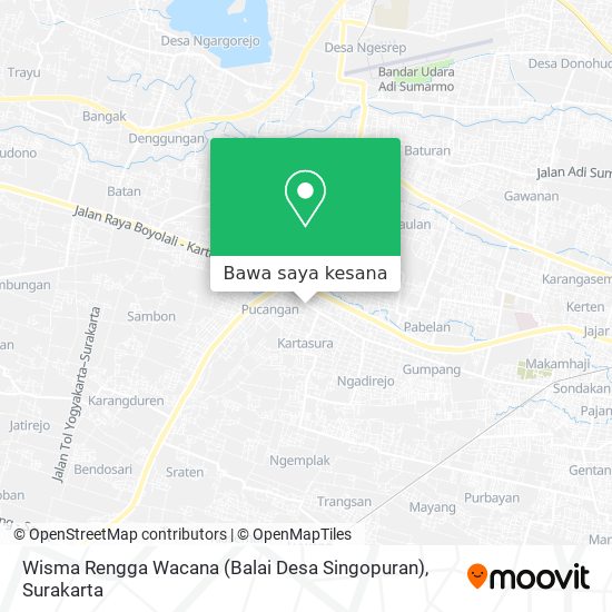 Peta Wisma Rengga Wacana (Balai Desa Singopuran)