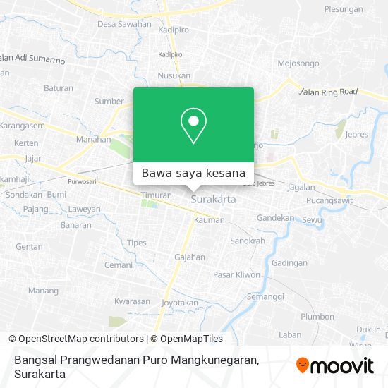 Peta Bangsal Prangwedanan Puro Mangkunegaran