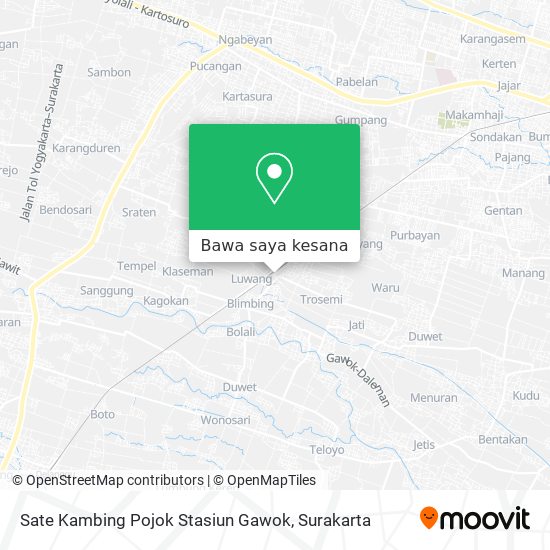 Peta Sate Kambing Pojok Stasiun Gawok