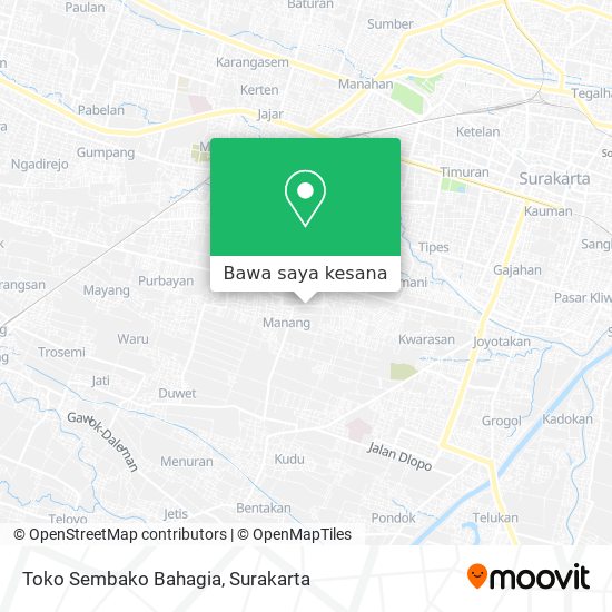 Peta Toko Sembako Bahagia