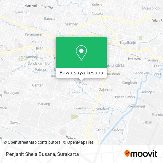 Peta Penjahit Shela Busana