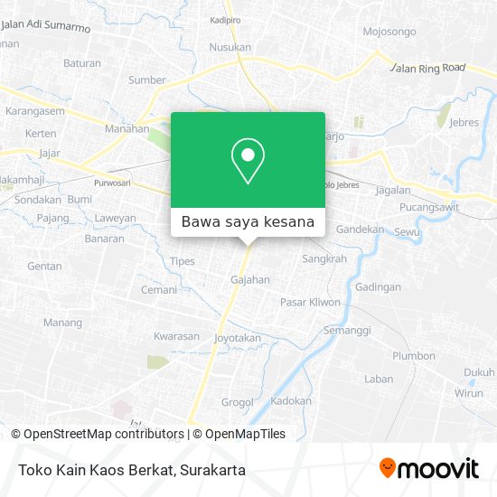 Peta Toko Kain Kaos Berkat
