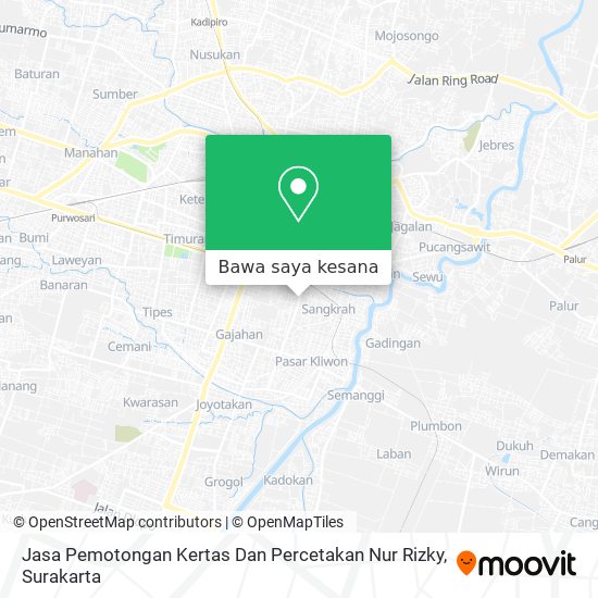 Peta Jasa Pemotongan Kertas Dan Percetakan Nur Rizky