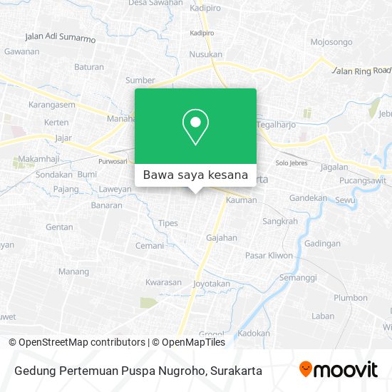 Peta Gedung Pertemuan Puspa Nugroho