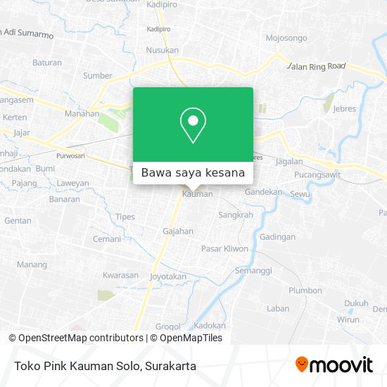 Peta Toko Pink Kauman Solo