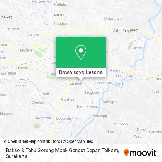 Peta Bakso & Tahu Goreng Mbak Gendut Depan Telkom