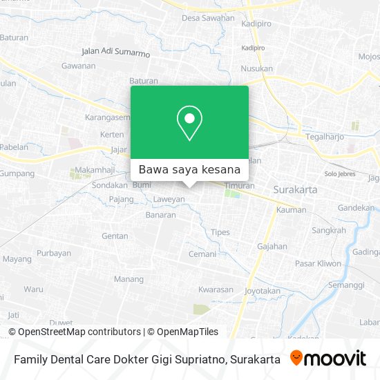 Peta Family Dental Care Dokter Gigi Supriatno